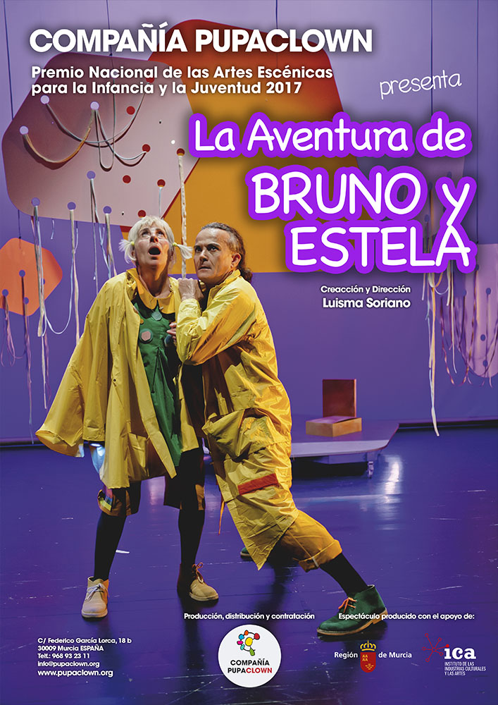 Cartel La Aventura de Bruno y Estela Pupaclown